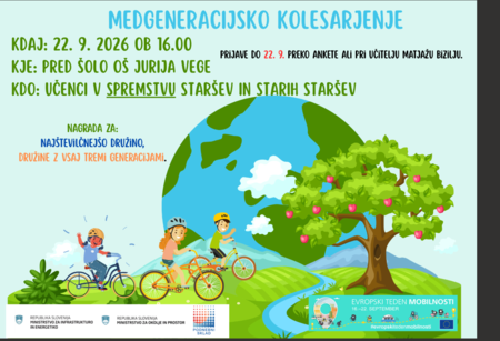 MEDGENERACIJSKO KOLESARJENJE 🚲